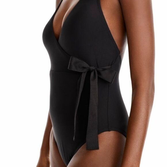 J. Crew Halter Wrap One-piece Swimsuit Havana Blue NWT - Picture 3 of 7